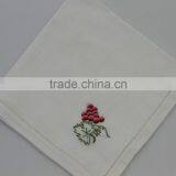 100% Cotton Embroidered Table Napkins With Hemstitch, Set of 6, Various Designs thumbnail-4