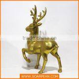 Hot Sale Christmas Decorations Fiberglass Gold Fake Deer thumbnail-4