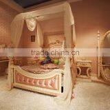 French Style Princess Pink & Ivory Vanish Classic & Unique Kids Bedroom Furniture Dubai for Girls - BF07-70038 thumbnail-2