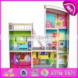 2017 Best Gift Set Luxurious Wooden Kids Doll House With Furniture W06A246 thumbnail-1