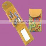 4pcs girl's manicure set with pu case