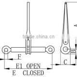 High Strength no Link no Hook Ratchet Type Load Binder thumbnail-2