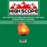 HIMALAYAN PINK CRYSTAL ROCK SALT LAMP CAT SHAPE thumbnail-1