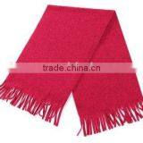 majored factory producing promotional red fleece scarf with fringe