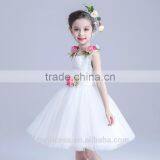 New Model Girl Dress Gauze Princess Dress Sleeveless Flowers Child White Angel Dress thumbnail-4