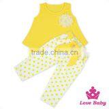 Fashionable Summer Teen Girls Boutique Sleeveless Flower Outfits Children Matching Baby Clothing Tank Top Sets thumbnail-3