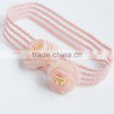 S17171A Cute Baby Pink Soft Cotton Flower Hairbands thumbnail-3