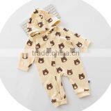 S17711A Baby Autumn Cartoon Bear Pattern Hooded Cotton Romper thumbnail-5