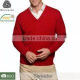 Wool Overs Men's Merino Wool V Neck Pullover Sweater thumbnail-1