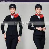Juqian ODM/OEM Formal Airline Stewardess Uniform Black Air Hostess Uniform for Air Hostess Costume thumbnail-6