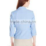 Women's Petite One Button Linen Lapel Look Jacket/Blazer thumbnail-4