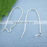 200PCs Silver Plated Ear Wires 16x38mm thumbnail-1