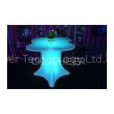 Blue Color Flower Shape LED Bar Table Lithium Battery Powered Salon Furniture thumbnail-1