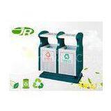 Double Square Park Steel Waste Bin Ashtray Rectangular For Playground thumbnail-1