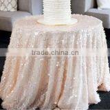 Wedding Blush Champagne Sequin Table Cloth