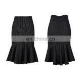 Punk Rave Women's Gothic Military Black Striped Fishtail Skirt Y-286 thumbnail-1