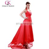 2015 Long Evening Dresses Grace Karin Halter Red Dresses Evening CL4420