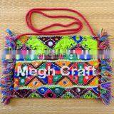 Tribal Vintage Patchwork Cotton Wallet- Handmade Patchwork Clutch Purse-Indian Embroidery Clutch Purse thumbnail-2