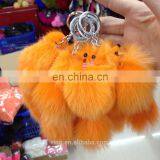 Factory Price Custom Animal Plush Fur Fox Keychain thumbnail-4