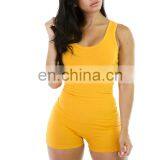 Casual Blank Fluorescent Color Romper Sexy 2020 Fashion Newest Women One Piece Jumpsuit Short Bodycon Jumpsuit thumbnail-4
