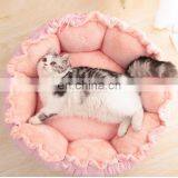 Factory Supplier Wholesaler S M Transform Flat Flower Petal Shape Pet Bowl Cushion Blanket thumbnail-1