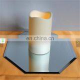 5'' 10'' 12'' Clear and Colored Round Mirror Candle Plate thumbnail-1