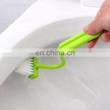Family Sanitary S-type Toilet Cleaning Brush Curved Bent Handle Scrubber Home Bath Cleaner Tools thumbnail-1
