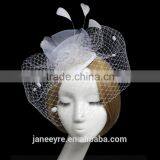 Wholeslae Hair Clip Veiling Sinamay Base Fascinator Hat For Wedding Party thumbnail-3