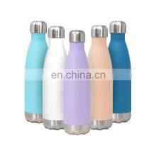 High Quality Double Wall Vacuum Sport Matte Black Water Bottle Stainless Steel Insulated Eco Friendly High Quality thumbnail-4