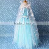 Hot Selling New Style Girls Frozen Dress Elsa Anna beautiful Dress Fashion princess Dress Children's Cloting 10pcs/lot
