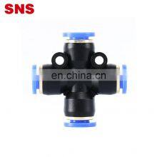 SNS SPXL Series Pneumatic One Touch Quick Connect 4 Way Plastic Connector Equal Union Cross Air Hose Fitting thumbnail-2