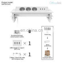 Desk Pop up Socket With German Outlets and USB a Charger thumbnail-3
