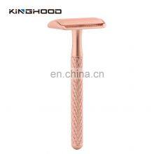 Safety Razor Gold Stainless Steel Double Edge Shaving Razor thumbnail-3