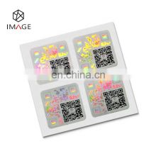 Customized 3d Hologram QR Code Anti counterfeit Security Label for Product Authentication
