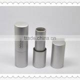 High Quality Matte Silver Magnet Round Metal Lipstick Tube