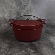 Matte Enamel Cast Iron Barbecue Dutch Oven Set