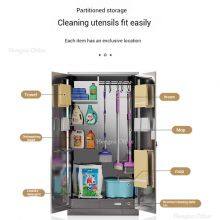 Premium Stainless Steel Janitorial Cabinet-Moisture-Proof | Rust-Resistant Tall Utility Storage for Food Service/Industrial Use thumbnail-4