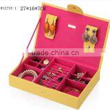 W1275Y-3 Wholesale 10'' Stackable Jewelry Display Tray Wooden Jewelry Case Leather Jewelry Tray thumbnail-4