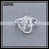 Womens Mens Ring Carved Letter LOVE Silver Tone Stainless Steel Ring thumbnail-1