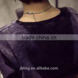 2015 New Women's Plus Thickness Washed Velvet Long-sleeved Sweater Letter Head T-shirt thumbnail-2