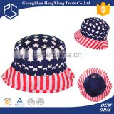 Wholesale 100% cotton printing american flag bucket hat