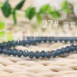 Navy 2mm to 12mm 64 Colors Stocks Wholesales Factory Price Loose Crystal Facted Roundelles Glass Beads for Jewelry Cheapest