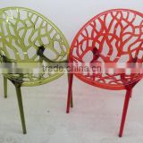 PC Material crystal clear vegetal style plastic transparent chair