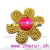 Fashion Colourful Bling Rhinestone Flower Finger Ring thumbnail-2