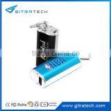 Promotional Aluminum Portable Charger Power Bank (2600mAh) With Handy LED Flashlight