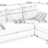 Modern Colorful Sleeper Sofa Bed, Convertible Folding Sofa Cum Bed thumbnail-6