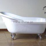 Freestanding Cast Iron Slipper Bath Tub in 1560mm Long thumbnail-2