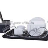 China magic dish drying rack & drainer with tray and cutlery holder