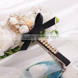 Newest Decorative Hair Bow Flower Beads Hair Clip Design Bridal Hair Accessory thumbnail-6