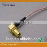 RG316 Cable Assembly With SMA RP-Female Bulkhead Right Angle to SMA RP-Male Connector thumbnail-2